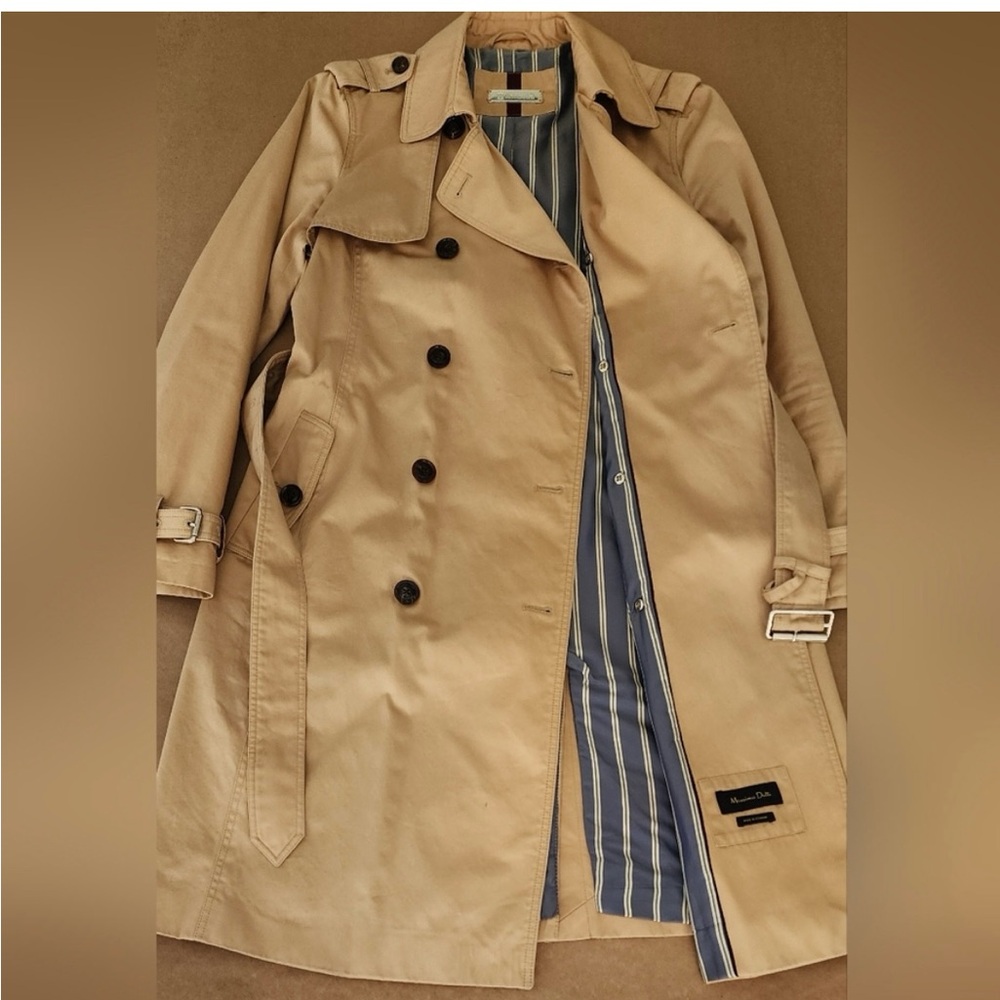 Massimo Dutti Classic Tan Trench Coat,S - Picture 11 of 12